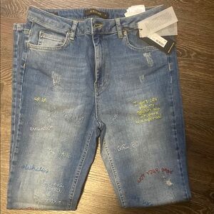 Supertrash Jeans with Embroidered Accents